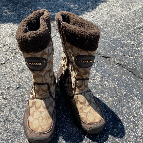 Coach boots brown size 7 - Picture 1 of 3